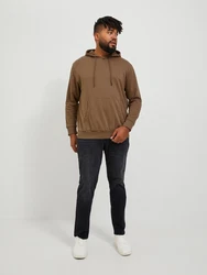 Jack & Jones Plus Sweatshirt braun/weiß