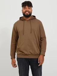 Jack & Jones Plus Sweatshirt braun/weiß