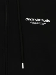 Jack & Jones Plus Sweatshirt 'JORVesterbro' schwarz/weiß