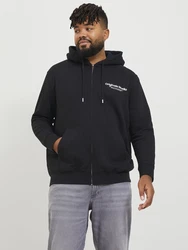 Jack & Jones Plus Sweatshirt 'JORVesterbro' schwarz/weiß