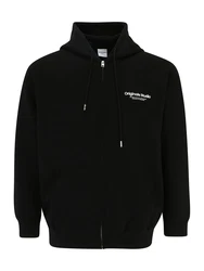 Jack & Jones Plus Sweatshirt 'JORVesterbro' schwarz/weiß