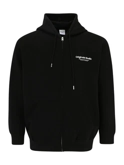 Jack & Jones Plus Sweatshirt 'JORVesterbro' schwarz/weiß