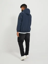 Jack & Jones Plus Softshelljacke JJEBASIC SOFTSHELL HOOD NOOS PLS marine/schwarz/weiß