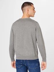 Gant Strickpullover Classic C-Neck graumeliert