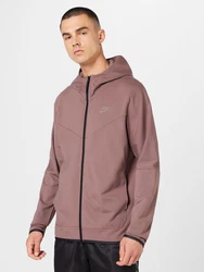 Nike Sportswear Sweatjacke 'Tech Fleece' rostbraun/schwarz