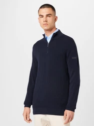 bugatti Pullover Troyer marine/navy/schwarz