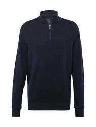bugatti Pullover Troyer marine/navy/schwarz