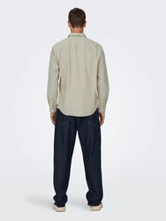 ONLY & SONS Blusenshirt ONSALP RLX 2PKT WASHD CORD LS SHIRT camel