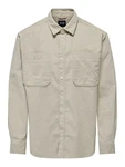 ONLY & SONS Blusenshirt ONSALP RLX 2PKT WASHD CORD LS SHIRT camel