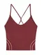 PUMA Sportski top  roza / boja vina / crna