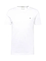 GANT T-Shirt V-Neck Slim Fit SLIM SHIELD V-NECK T-SHIRT weiß