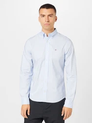 GANT Hemd Langarmhemd navy/hellblau/karminrot/silber