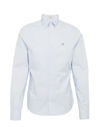 Hemd navy / hellblau / karminrot / silber
