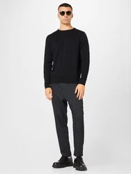 bugatti Pullover Strick mit Logostickerei schwarz