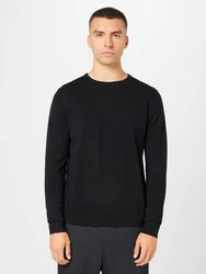 bugatti Pullover Strick mit Logostickerei schwarz