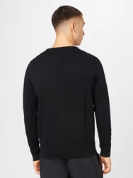 bugatti Pullover Strick mit Logostickerei schwarz