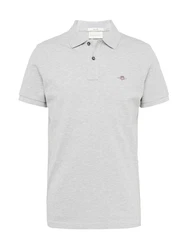 GANT Poloshirt Regular Shield Pique Polo graumeliert