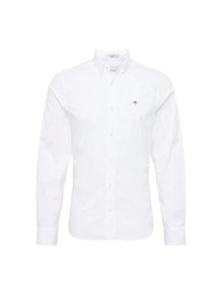 GANT Hemd Langarmhemd navy/karminrot/silber/offwhite
