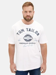 TOM TAILOR Men + T-Shirt indigo/schwarz/weiß
