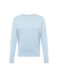 bugatti Pullover Strick mit Logostickerei hellblau