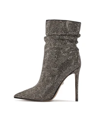 Nízké kozačky šedá / stříbrná