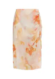 Suknja narančasta / svijetlonarančasta / puder roza