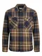 JACK & JONES Hemd 'JJEEDDIE' navy / braun / wei