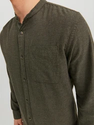 JACK & JONES Hemd JJEBand Komfort Fit Freizeithemd oliv
