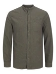 JACK & JONES Hemd JJEBand Komfort Fit Freizeithemd oliv