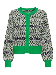 Kardigan 'DEA' zelená / světle zelená / černá / bílá