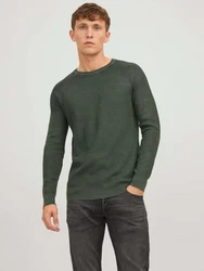 JACK & JONES Pullover JJEMATT KNIT CREW NECK tanne