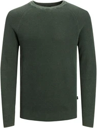 JACK & JONES Pullover JJEMATT KNIT CREW NECK tanne