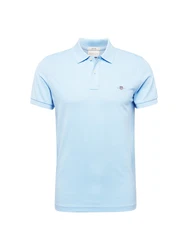 GANT Poloshirt Regular Shield Pique Polo hellblau/rot/wei