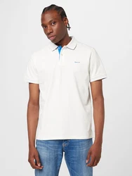 Gant Poloshirt Regular Contrast Pique Rugger blau / eierschale
