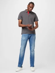Gant Poloshirt Regular Contrast Pique Rugger dunkelgrau/rot