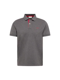 Poloshirt dunkelgrau / rot