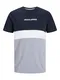 JACK & JONES T-Shirt 'JJEReid' navy / graumeliert / wei