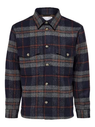 Jacke 'Archive' navy / grau / dunkelorange