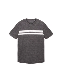 TOM TAILOR DENIM T-Shirt mit Print und Logoprint
