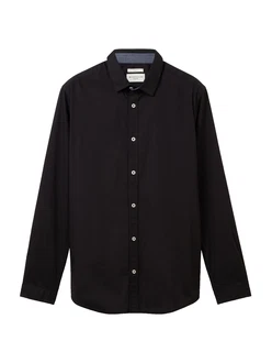 TOM TAILOR Hemd Langarmhemd STRETCH POPLIN