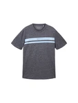 TOM TAILOR DENIM T-Shirt mit Print und Logoprint Melange