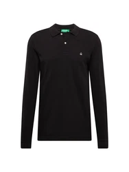 UNITED COLORS OF BENETTON Poloshirt Shirt schwarz/weiß