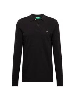 UNITED COLORS OF BENETTON Poloshirt Shirt schwarz/weiß