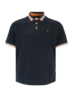 Jack & Jones T-Shirt JJEPaulos navy / orange / offwhite