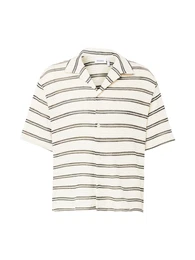 Hemd 'Charlie' schwarz / wei / offwhite