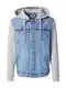 JACK & JONES Jacke 'JEAN' blue denim / graumeliert