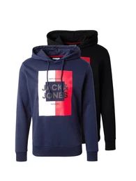 Sweatshirt navy / melone / schwarz / wei