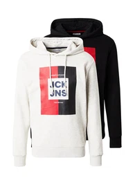 Sweatshirt 'OSCAR' nachtblau / graumeliert / rot / schwarz