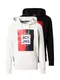 JACK & JONES Sweatshirt 'OSCAR' nachtblau / graumeliert / rot / schwarz