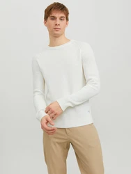 JACK & JONES Pullover 'Pannel' weiß